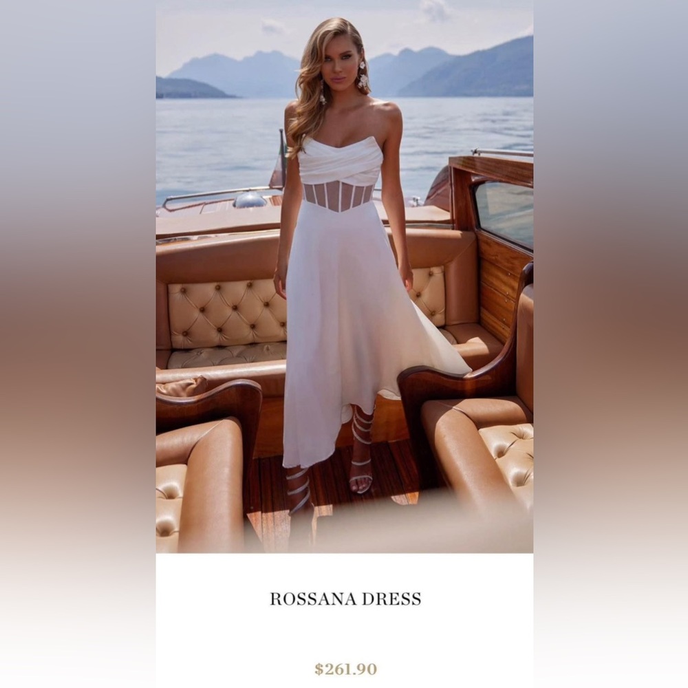 Alamour The Label White Rossana Midi Dress